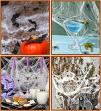 Giant Stretch Spider Web – Covers up to 1,400 sq ft + FREE 100 Spiders