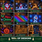 Hundreds of animated designs for the LED curtain